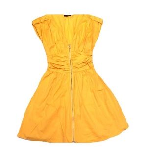 Sele’ mustard yellow zip dress